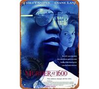 Murder At 1600 movie Posters 8 x 12 Inches - Vintage Metal Tin Sign for Home Bar Pub Garage Decor Gifts