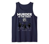 Murder At Disco Funny Crows Dancing Dancefloor Raven Tank Top