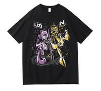 Murder Drones Graphic T-Shirt, Casual Short-Sleeved, Unisex Crew Neck Style, Harajuku Style (Black,S)