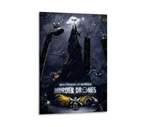 Murder Drones Poster Aesthetics Canvas Wall Art Living Room Poster Modern Home Decoration Printing Poster Home Office Decoration Canvas Poster Art Poster DecorationFrame-style12x18inch(30x45cm)