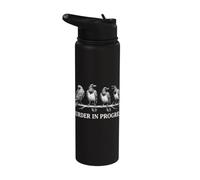 Murder in Progress Black Crow Group Dark Humor Raven Stainless Steel Insulated Water Bottle