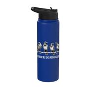 Murder in Progress Black Crow Group Dark Humor Raven Stainless Steel Insulated Water Bottle