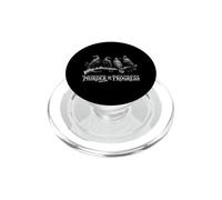 Murder In Progress Raven Bird Dark Humor Gothic Crow Art PopSockets PopGrip for MagSafe