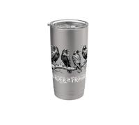Murder in Progress Raven Bird Dark Humor Gothic Crow Art Stainless Steel Insulated Tumbler