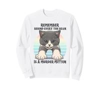 Murder Mittens Funny Cat Kitten Toe Beans Paws Claws Retro Sweatshirt