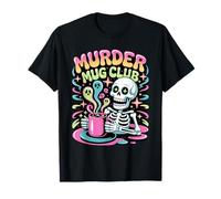 Murder Mug Club Halloween Skeleton Hot Chocolate Lovers T-Shirt