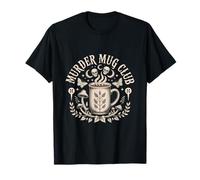 Murder Mug Club Hot Chocolate Skull Moon Abstract Art T-Shirt