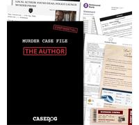 Murder Mystery Case File - The Author, Unsolved Cold Case, Realistic Evidence, Live Emails, Perfect For Date Nights, Solo Play or Parties