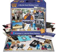 University Games 33273 Murder Mystery Party Game Jigsaw Puzzle Passport, One Size, Blue