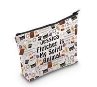 Murder Mystery Lover Gift Jessica Fletcher is My Spirit Animal Makeup Bag True Crime Gift Cosmetic Pouch (Jessica Bag EU)