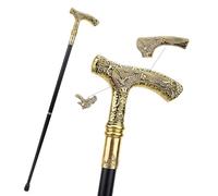 Murder Mystery Walking Cane, Luxury Men Womens Walking Stick, Removable Anti Slip Scepter Cospaly Vintage Party 90cm(Style1)