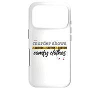 MURDER SHOWS COMFY CLOTHES True Crime Fan Caution Tape Meme Case for iPhone 17 Pro