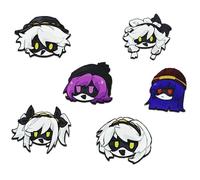 Murder Uzi Drone Badge, 6 Pieces Uzi Cyn J N Figure Brooch, Cute Anime Cartoon Pins Toys, Acrylic Badge, Murder Cyn Cosplay Props Set