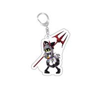 Murder Uzi Drone Keychain Cartoon Figure Uzi J N Cyn Cosplay Keyring Pendant Acrylic Chain Decor Murder Dron Merch (White-1)