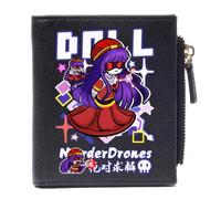 Murder Uzi Drone PU Leather Wallet | Stylish Bifold Card Holder Small Purse with Zipper Coin Pocket | Multicard Wallets Coin Purse for Cash, Coin, Card, Bill (Black-2)