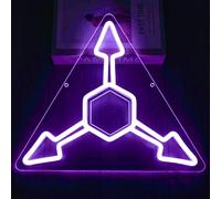 Murder Uzi Neon Sign For Wall Decor Dimmable USB Powered Absolute Solver Neon Light for Gaming Room Man Cave Decor Ideal Modern LED Light for Fans(13.2 * 11.5inch) - Purple