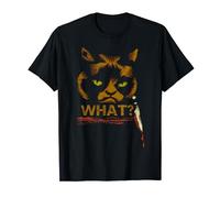 Murderous Cat with Knife Costume Funny Halloween T-Shirt