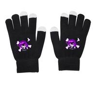 Murders Cyn N J V Winter Gloves Men Women Touchscreen Warm Running Gloves Lightweight Windproof Anti-Slip Gloves for Outdoor Sports (black-2)