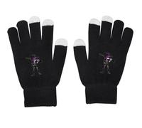 Murders Cyn N J V Winter Gloves Men Women Touchscreen Warm Running Gloves Lightweight Windproof Anti-Slip Gloves for Outdoor Sports (black-3)