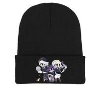 Murders Cyn N V J Beanie Hat Unisex Winter Warm Windproof Hat Knit Slouchy Thick Skull Cap Soft Knitted Thermal Hat for Outdoor Sports (Black-1)