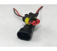 mure 2 WAY PIN SUPERSEAL WATERPROOF CONNECTOR TERMINAL PLUG KIT WITH WIRE AWG Motorcycle Scooter Auto Truck Marine 2WSSW-K
