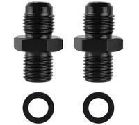 MuRealy Upgraded 6 AN x 1/4NPS Transmission Cooler Adapter Fittings Front and Rear - 4L60E TH350 TH400 700R4 200-4R TR6060 4R100 4R70W C5 Aluminum 551114