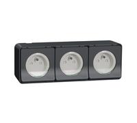 Mureva Style Socket 2P+PE Triple Charcoal MUR36037