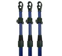MURIEL BARGAINS 2.4M Telescopic Washing Line Prop Pole - Heavy-Duty Extendable Clothes Line Support for Garden or Yard - Metal Laundry Pole for Drying Airers Adjustable Washing Line Support - Blue (3)