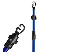 MURIEL BARGAINS 2.4M Telescopic Washing Line Prop Pole - Heavy-Duty Extendable Clothes Line Support for Garden or Yard - Metal Laundry Pole for Drying Airers Adjustable Washing Line Support - Blue (1)
