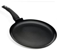 MURIEL BARGAINS 28cm Non-Stick Crepe Pancake Pan Black - Induction All Hob Compatible - PFOA-Free Coating - Soft-Touch Handle - Pressed Aluminium Dishwasher Safe - P680