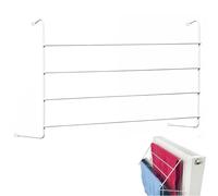 MURIEL BARGAINS 4 Bar Radiator Airer - White Over Radiator Clothes Drying Rack - Indoor Laundry Dryer for Towels, Socks, and Small Garments - Space-Saving Laundry Airer for Home, Bathroom Use (1)