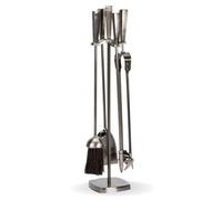 MURIEL BARGAINS Fireplace Companion Set & Fireside Tools - 4/5 Piece Fire Tool Set with Poker, Brush, Shovel & Tongs - Traditional & Modern Styles for Fireplace, Log Burner & Stove (FIRE91 5pcs)
