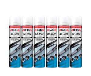 MURIEL BARGAINS Holts Fast Acting De-Icer Spray 600ml - Instant Car Windscreen Ice Remover - Prevents Refreezing - Safe on Glass & Paintwork - Winter Essential (12, 600ml)