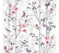 Muriva 102550 Novelties Eden Wallpaper Rolls - Pink