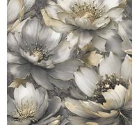 Muriva Aminah Floral Wallpaper in Dark Grey Muriva Dark Grey