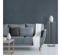 Muriva Axton Textured Slate Wallpaper Metallic