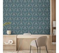 Muriva Elegance Bellflower Wallpaper - Modern Wallpaper for Living Room, Bedroom, Fireplace - Decorative Luxury Wall Paper with Stunning Petals & Leaves (Green) (M66114)