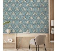 Muriva Elegance Bellflower Wallpaper - Modern Wallpaper for Living Room, Bedroom, Fireplace - Decorative Luxury Wall Paper with Stunning Petals & Leaves (Green & Ochre)