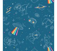 Muriva Blue Childrens 3D Effect Embossed Wallpaper