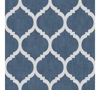 Muriva Darcy James Zara Trellis Blue Silver Wallpaper 173552