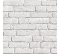 Muriva Bluff Brick White Wallpaper J30309