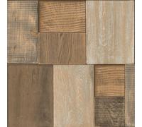 Muriva Bluff Wood Blocks Light Brown Wallpaper J27007