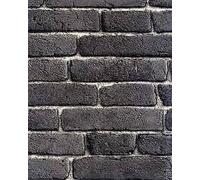 Muriva Brick Charcoal Wallpaper