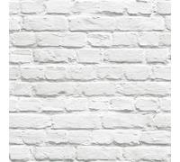 Muriva Brick Wallpaper in White Muriva White