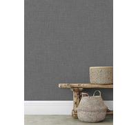Muriva Cambric Charcoal Textured Wallpaper