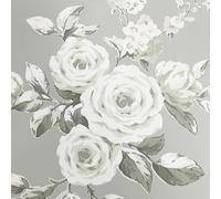Muriva Catherine Lansfield Canterbury Floral Wallpaper in Dark Grey Muriva Dark Grey