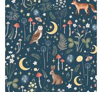 Muriva Catherine Lansfield Enchanted Twilight Wallpaper in Navy Muriva Navy
