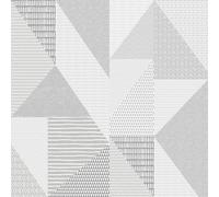 Muriva Catherine Lansfield Grey Geometric Pearl Effect Embossed Wallpaper