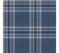 Muriva Catherine Lansfield Kelso Checked Wallpaper in Navy Muriva Navy