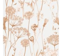 Muriva Catherine Lansfield Meadowsweet Floral Beige Gold Wallpaper - 165587